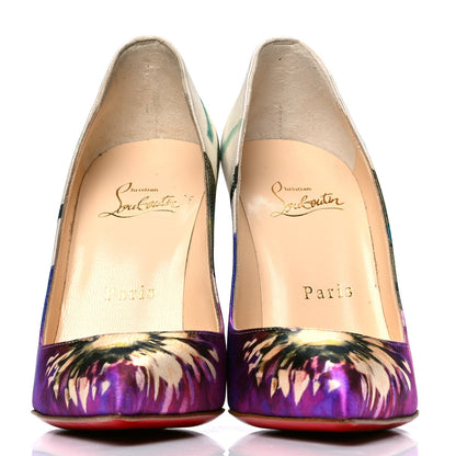 Christian Louboutin Satin Maxi Fiori Pigalle Follies 100 Pumps 36 Multicolor 2 of 5
