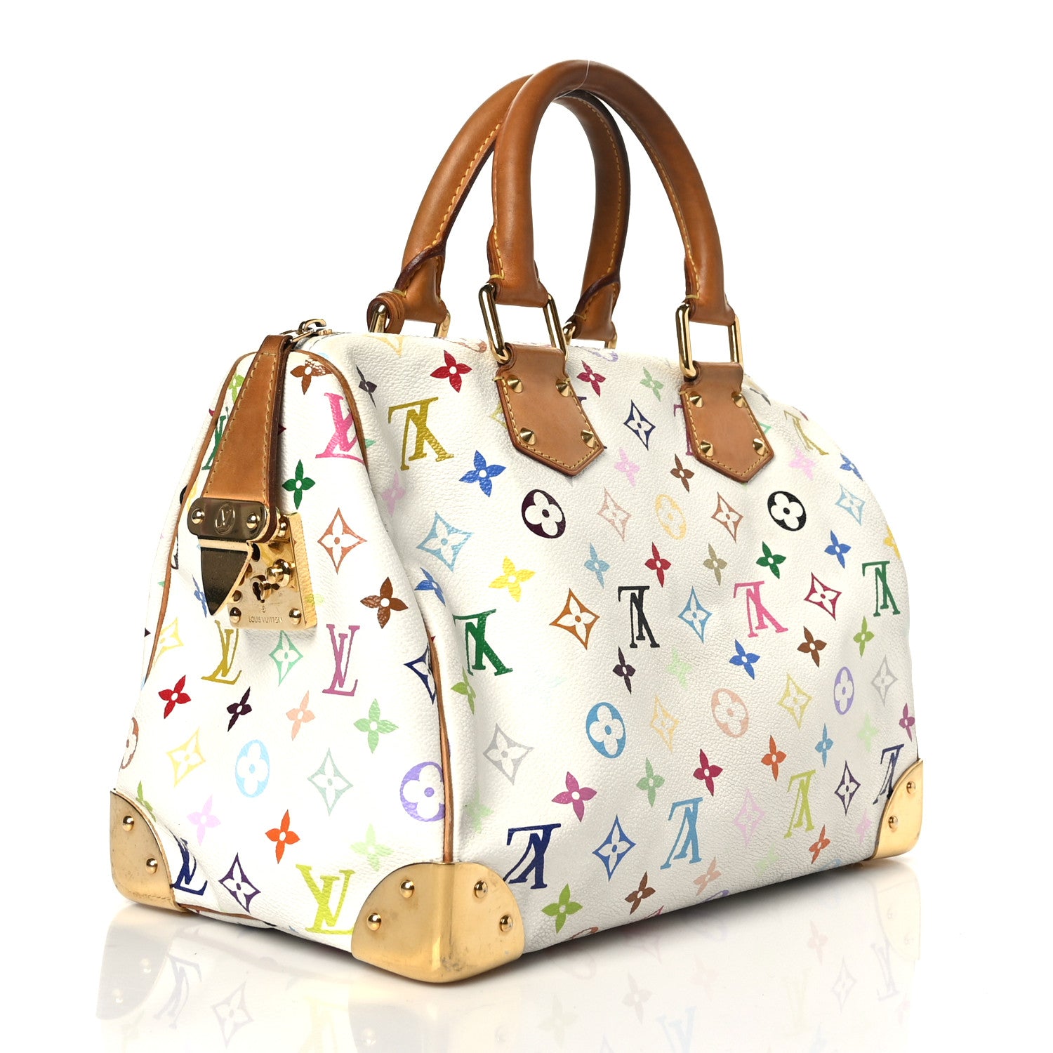 Louis Vuitton Monogram Multicolor Speedy 30 White 3 of 9