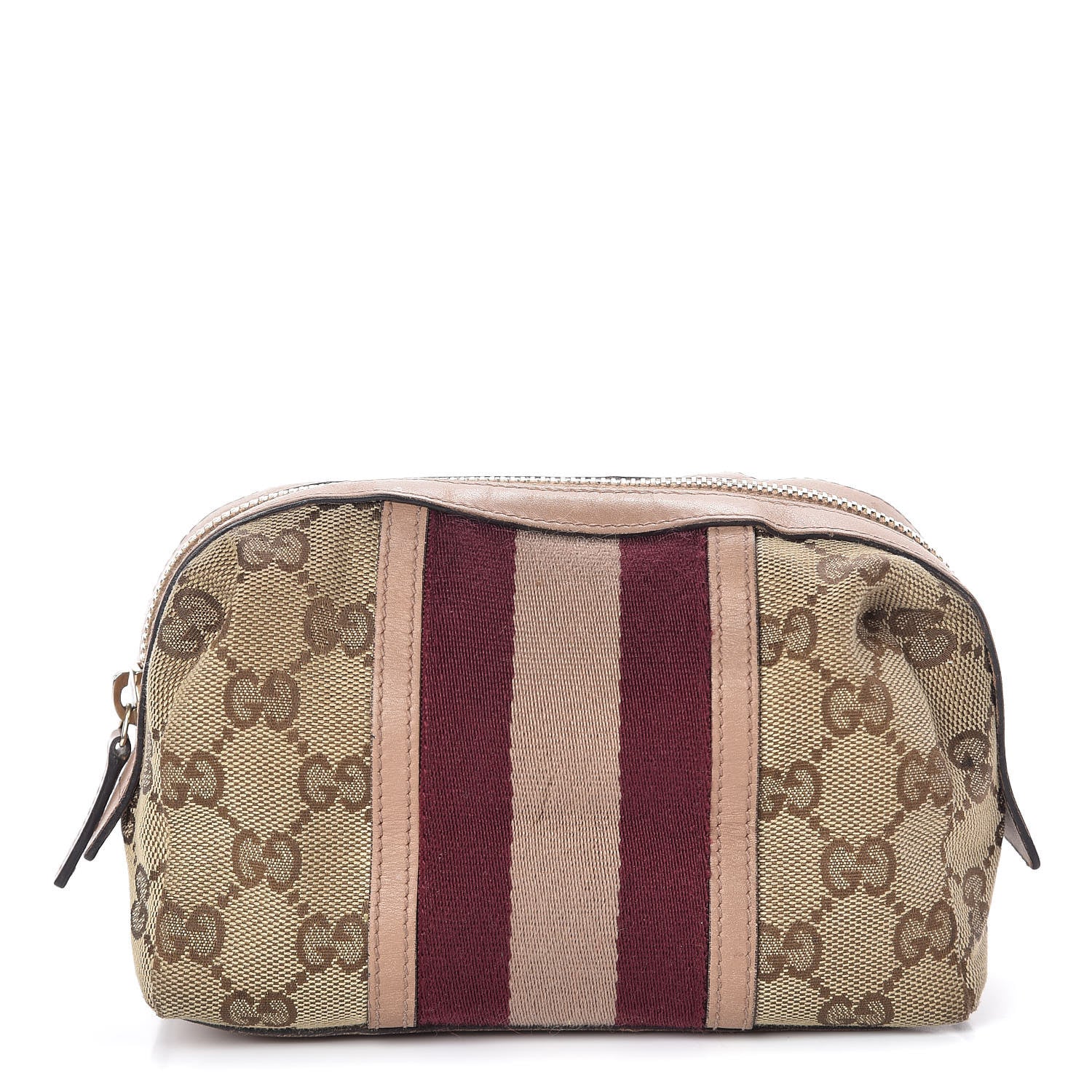 Gucci Monogram Web Small Cosmetic Case Bordeaux 1 of 10