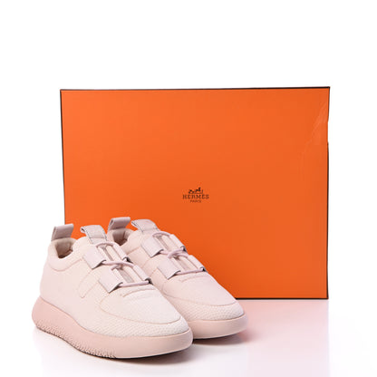 Hermes Mesh Technical Canvas Womens Team Sneakers 37 Bois De Santal 9 of 9