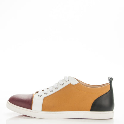 Christian Louboutin Canvas Calfskin Gondoliere Flat Sneakers 40.5 Version Jaune 1 of 7