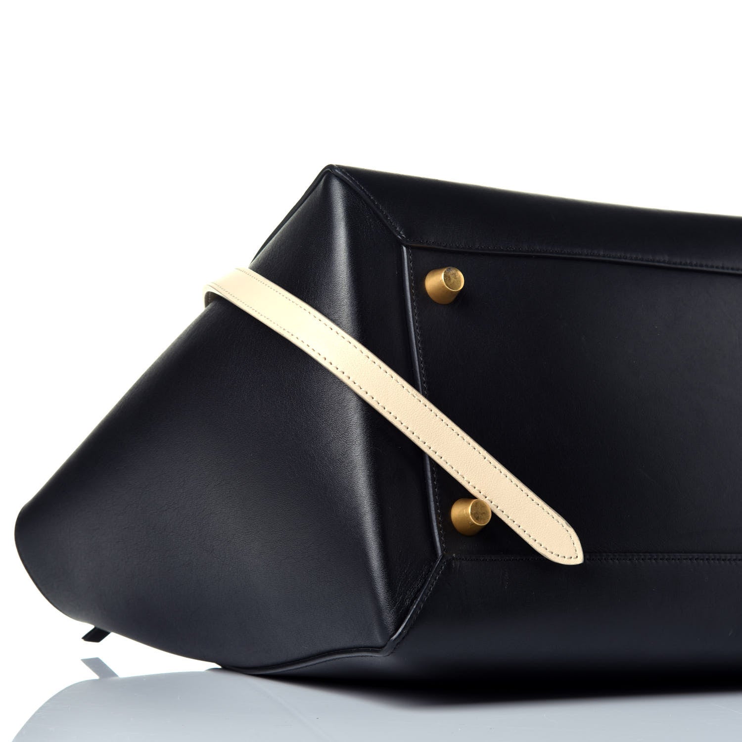 Celine Smooth Calfskin Small Bi-Color Belt Bag Black Cream 8 of 9