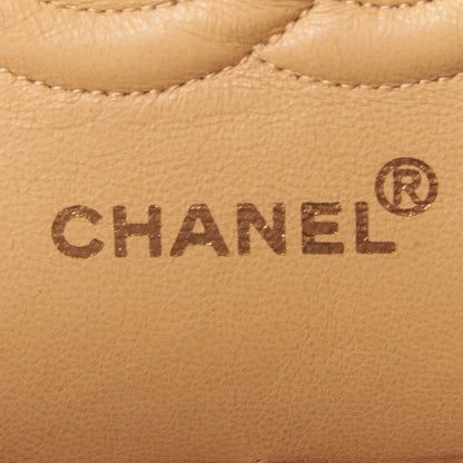 Chanel Lambskin Quilted Medium Double Flap Beige 9 of 11
