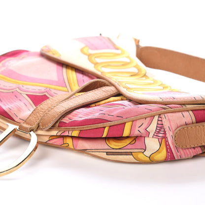 Christian Dior Satin Print Saddle Bag Multicolor 10 of 20
