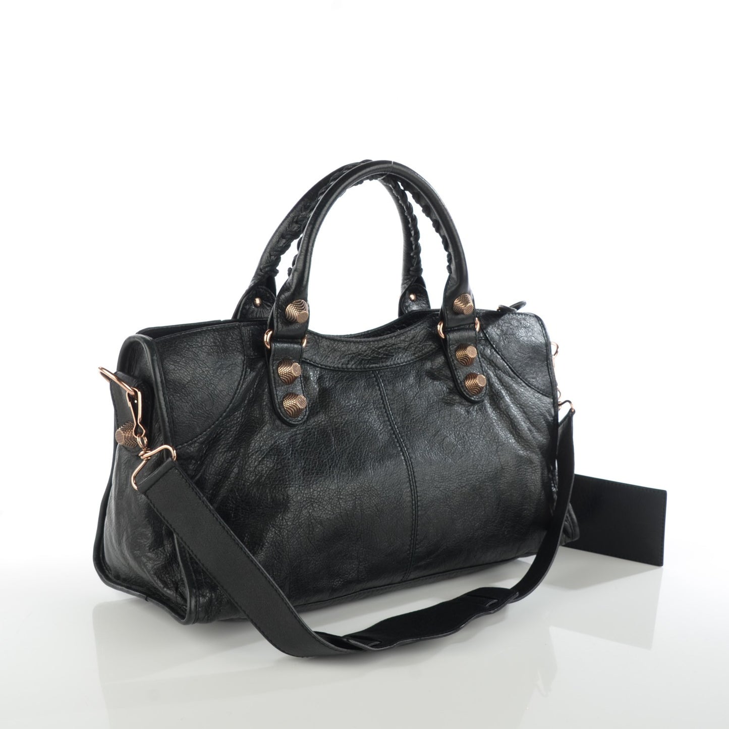 Agneau Giant 21 Rose Gold Hardware Part Time Black