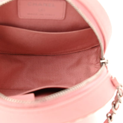 Chanel Caviar Quilted Filigree Round Clutch With Chain Pink White 5 of 11