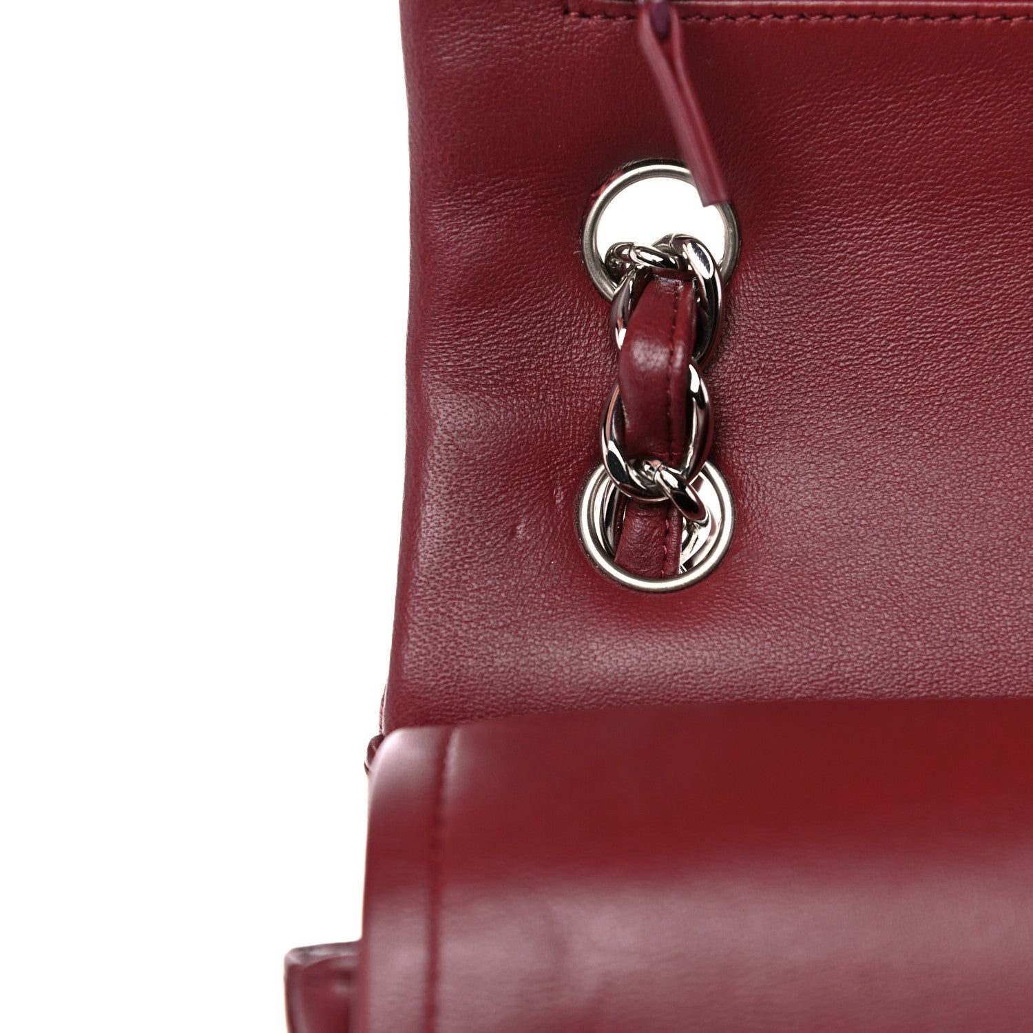 Chanel Lambskin Quilted Jumbo Double Flap Burgundy 10 of 19