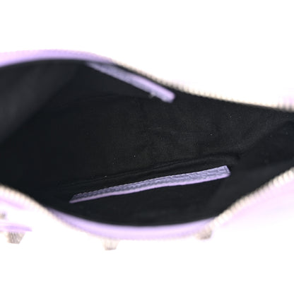 Balenciaga Extra Supple Calfskin Crocodile Embossed Le Cagole Shoulder Bag XS Lilac 5 of 10