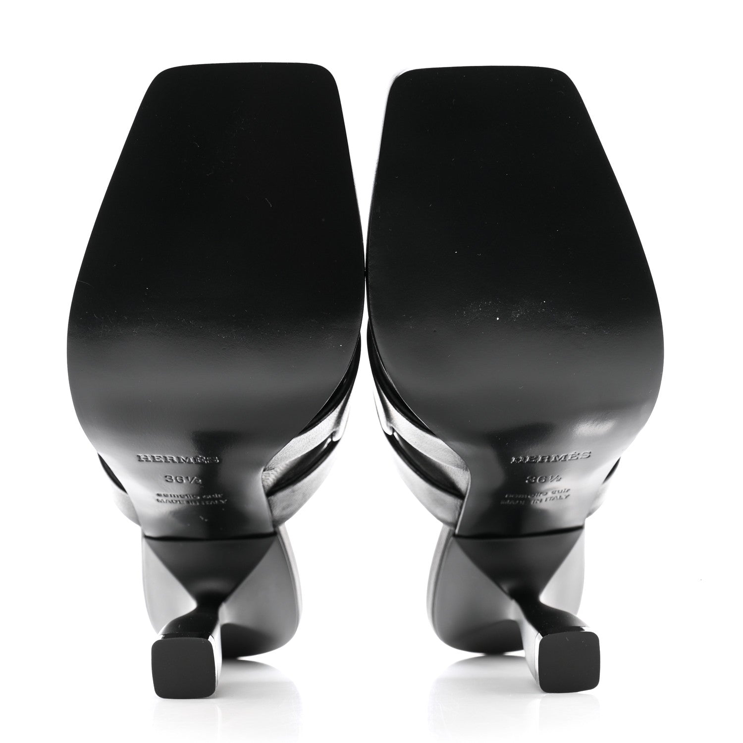 Hermes Nappa Hanna 95 Sandal 36.5 Black 5 of 9