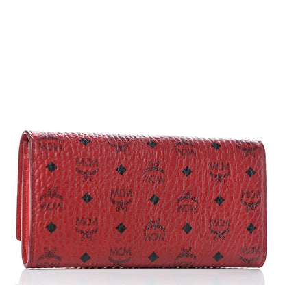 MCM Visetos Continental Flap Wallet Red 3 of 11