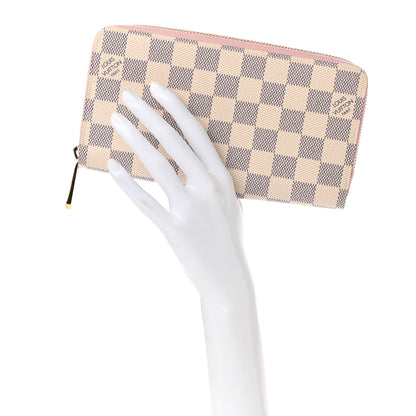 Louis Vuitton Damier Azur Zippy Wallet Rose Ballerine 2 of 7