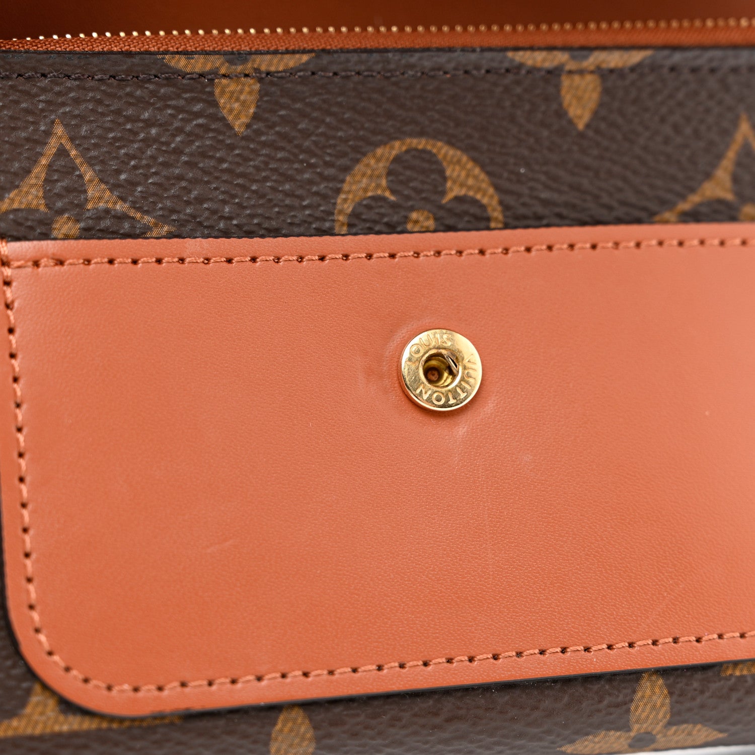 Louis Vuitton Monogram Flower Lock Compact Wallet Caramel 7 of 7