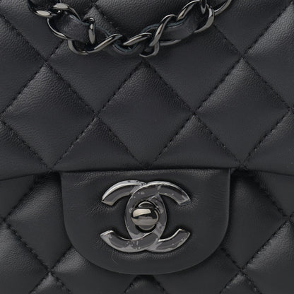 Chanel Lambskin Quilted Mini Square Flap So Black 8 of 11