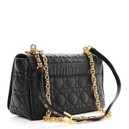 Christian Dior Calfskin Cannage Medium Caro Bag Black 3 of 8