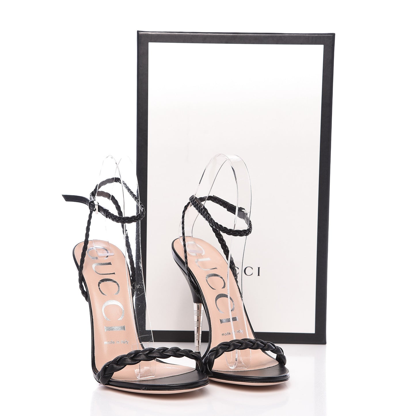 Nappa Braided Sandals 36.5 Black