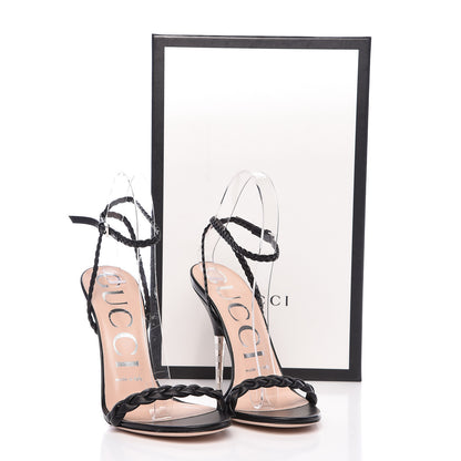 Gucci Nappa Braided Sandals 36.5 Black 8 of 8