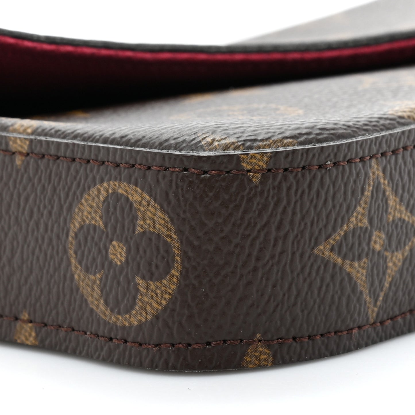 Monogram Pochette Felicie Chain Wallet Fuchsia