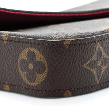 Louis Vuitton Monogram Pochette Felicie Chain Wallet Fuchsia 9 of 14