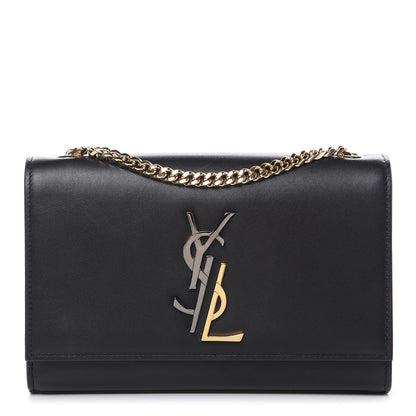 Saint Laurent Smooth Calfskin Small Deconstructed Monogram Kate Satchel Black 1 of 13