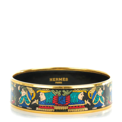 Hermes Enamel Printed Wide Astres Et Soleils Bracelet 65 1 of 5
