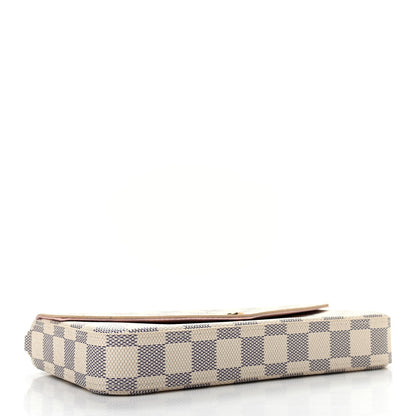 Louis Vuitton Damier Azur Pochette Felicie Chain Wallet Rose Ballerine 3 of 8