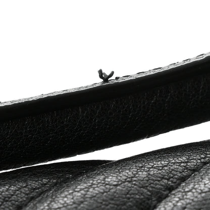 Saint Laurent Sheepskin Matelasse Chevron Monogram Large College Satchel Black 12 of 15