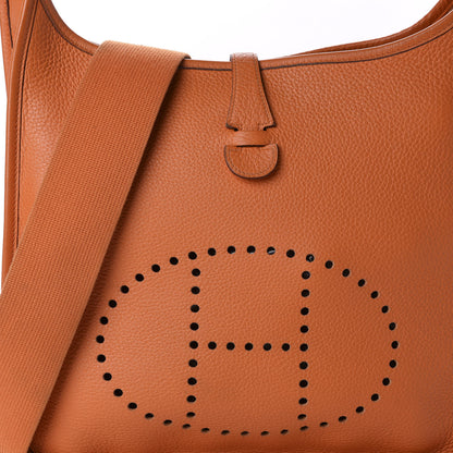 Hermes Taurillon Clemence Evelyne II PM Orange 9 of 11