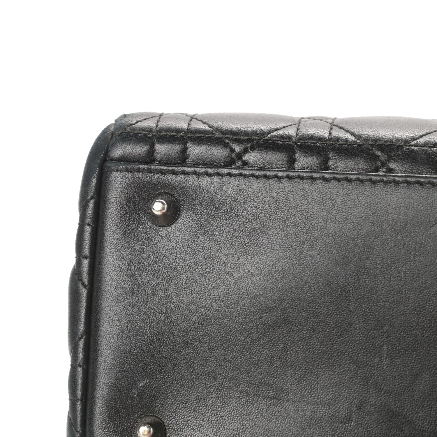 Christian Dior Lambskin Cannage Medium Lady Dior Black 12 of 15