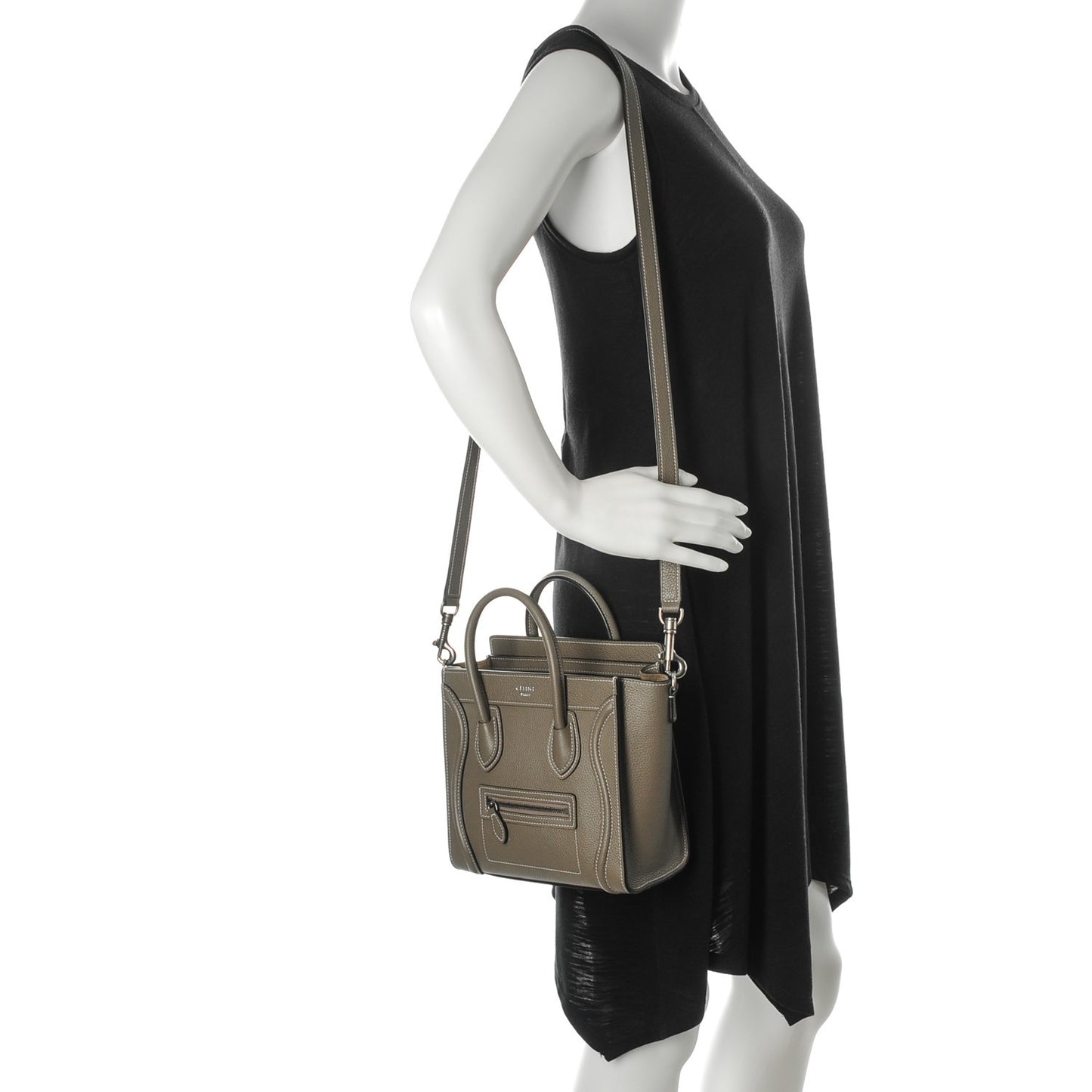 Drummed Calfskin Nano Luggage Souris