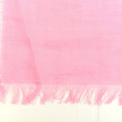 Gucci Wool Silk GG Monogram Fringe Scarf Pink 3 of 4