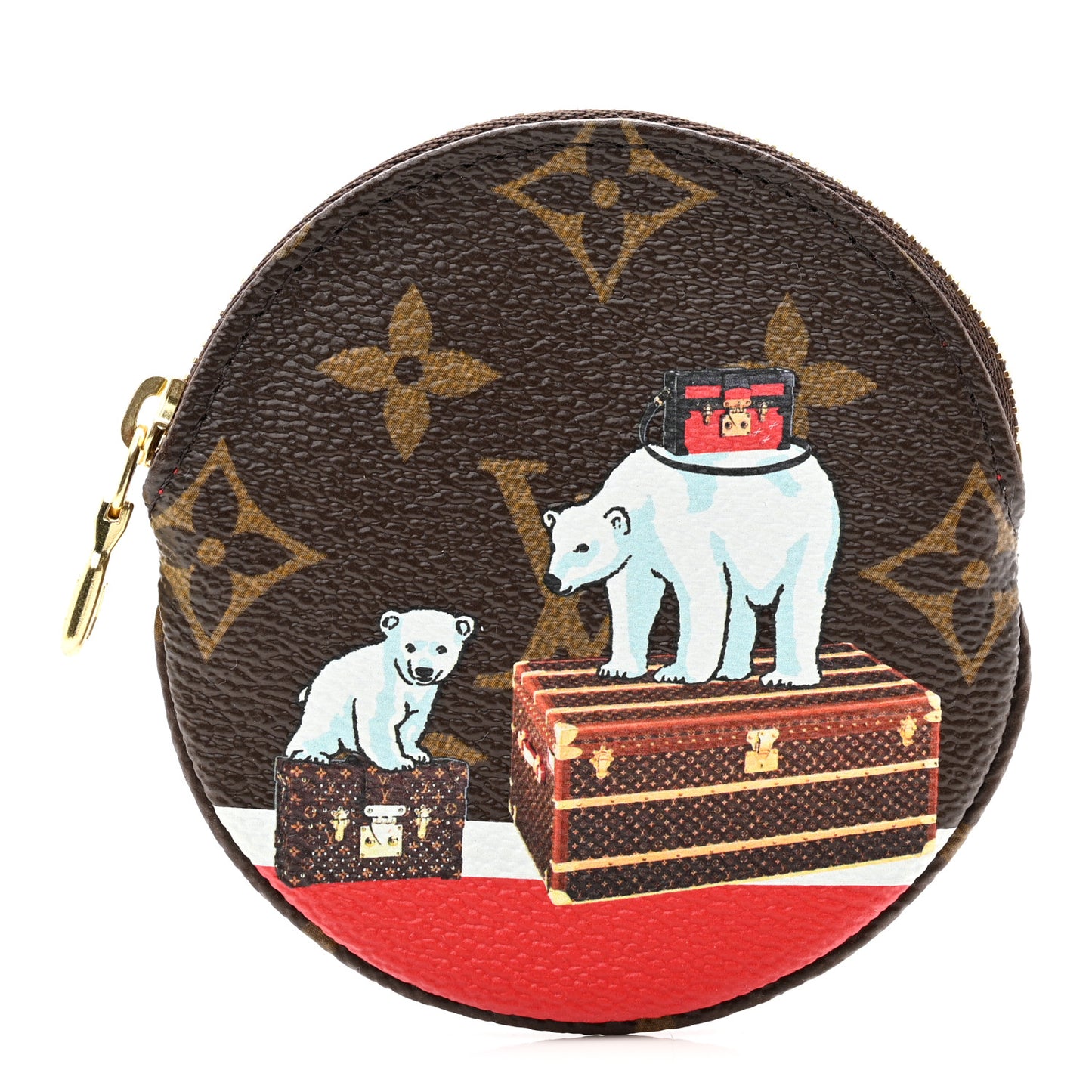 Monogram 2017 Christmas Animation Round Coin Purse