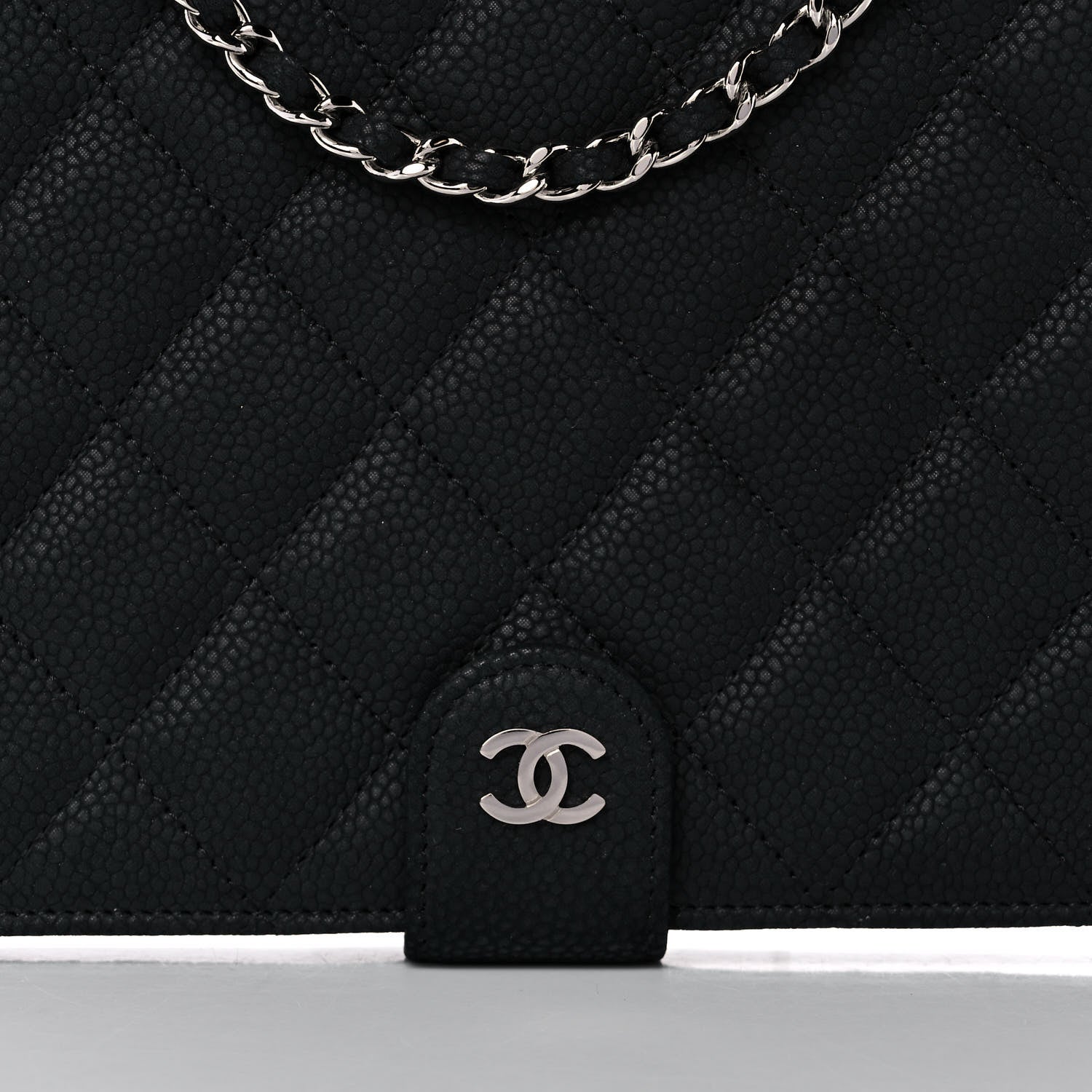 Chanel Iridescent Caviar Quilted Crossbody iPad Holder Black 12 of 12
