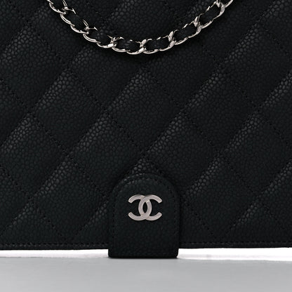 Chanel Iridescent Caviar Quilted Crossbody iPad Holder Black 12 of 12