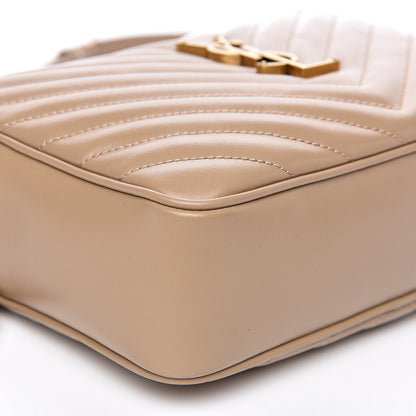 Saint Laurent Calfskin Matelasse Monogram Lou Camera Bag Dark Latte 8 of 10
