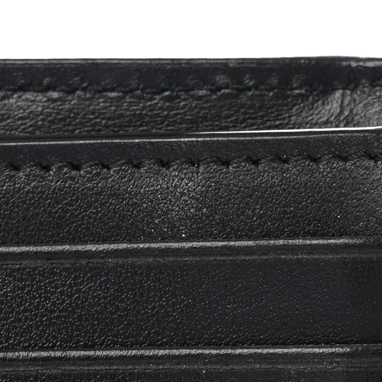 Saint Laurent Shiny Calfskin Crocodile Embossed Monogram Uptown Compact Wallet Black 12 of 13