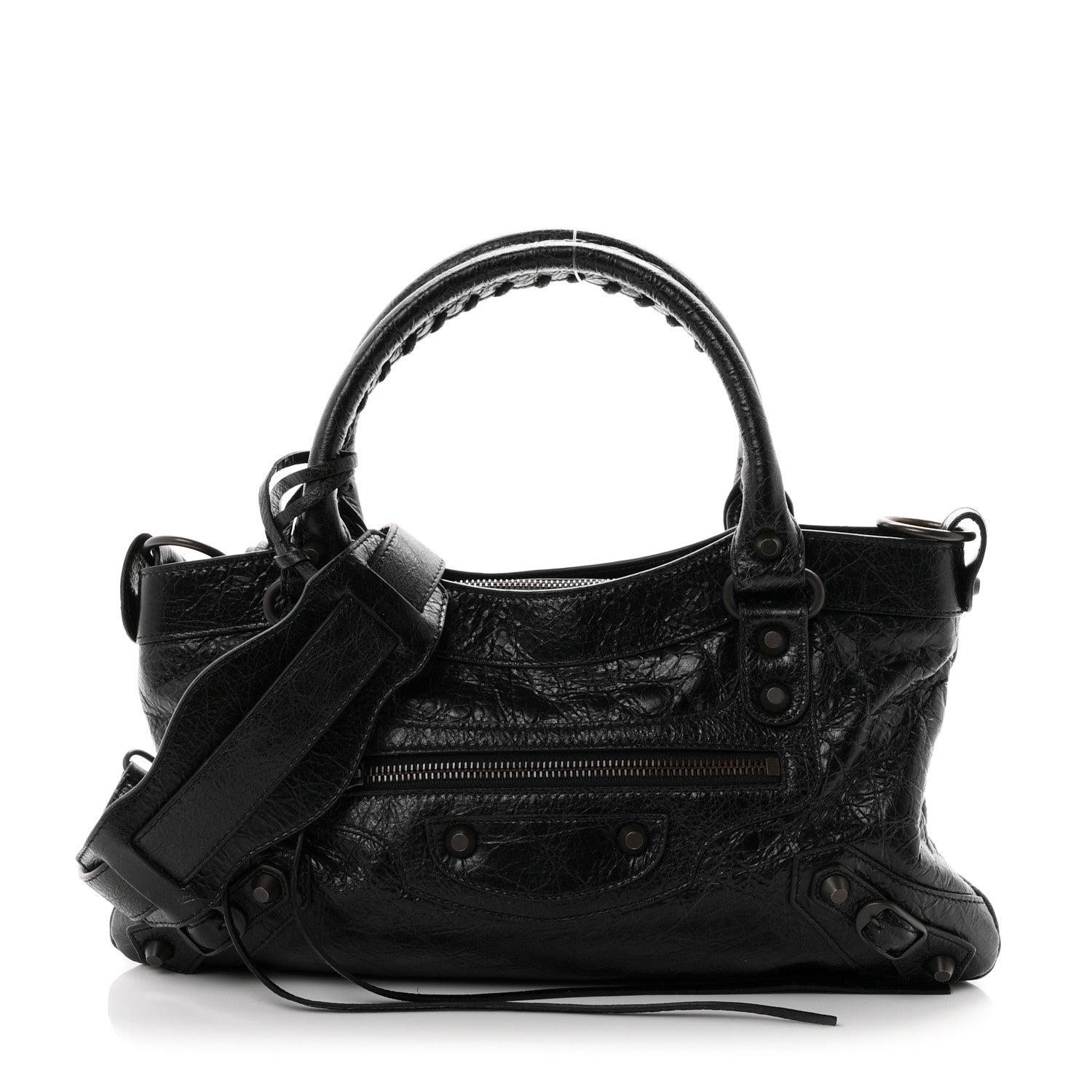 Balenciaga Agneau Arena Classic Hardware Le City First Bag Black 1 of 11