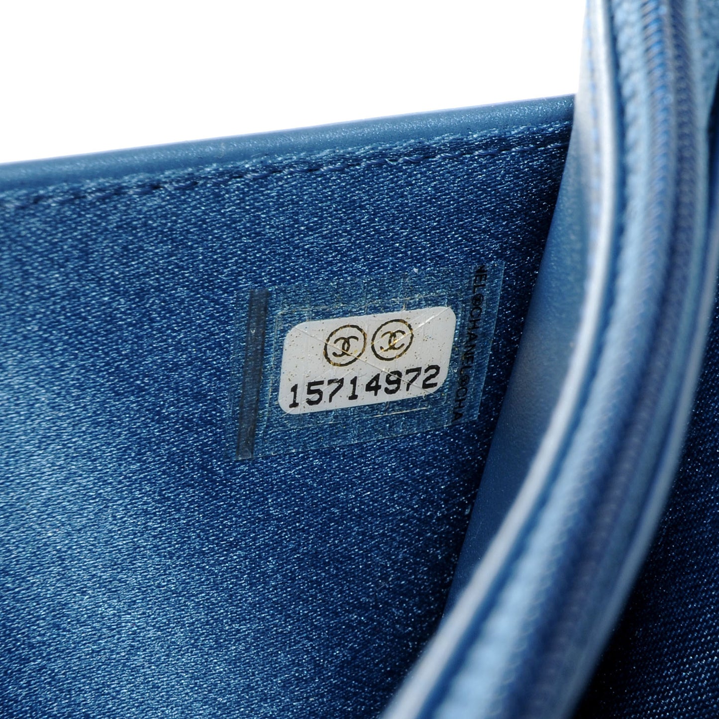 Patent Camellia Wallet on Chain WOC Blue