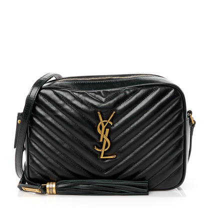 Saint Laurent Calfskin Matelasse Monogram Lou Camera Bag Black 1 of 10