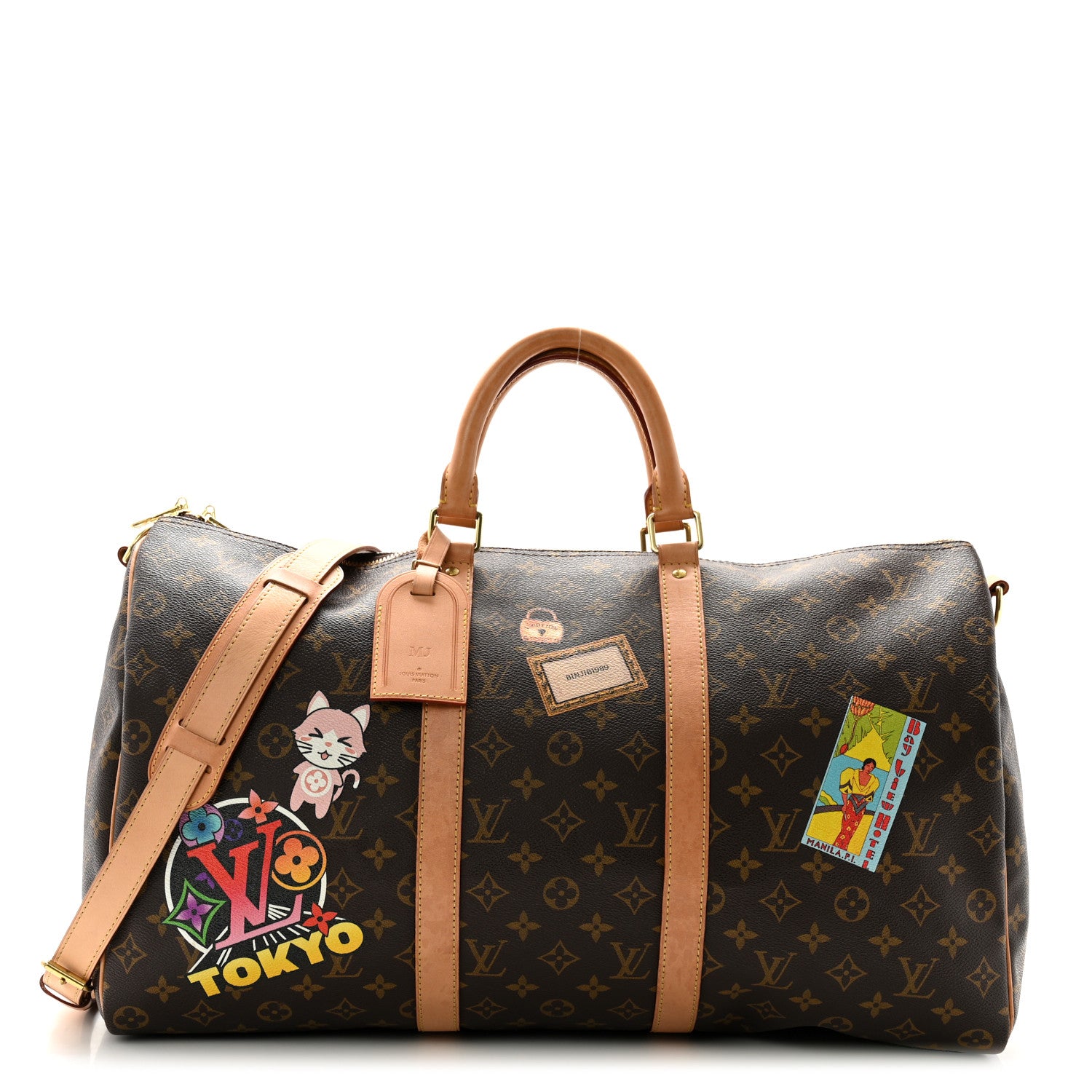 Louis Vuitton Monogram Patches Keepall Bandouliere 50 1 of 11
