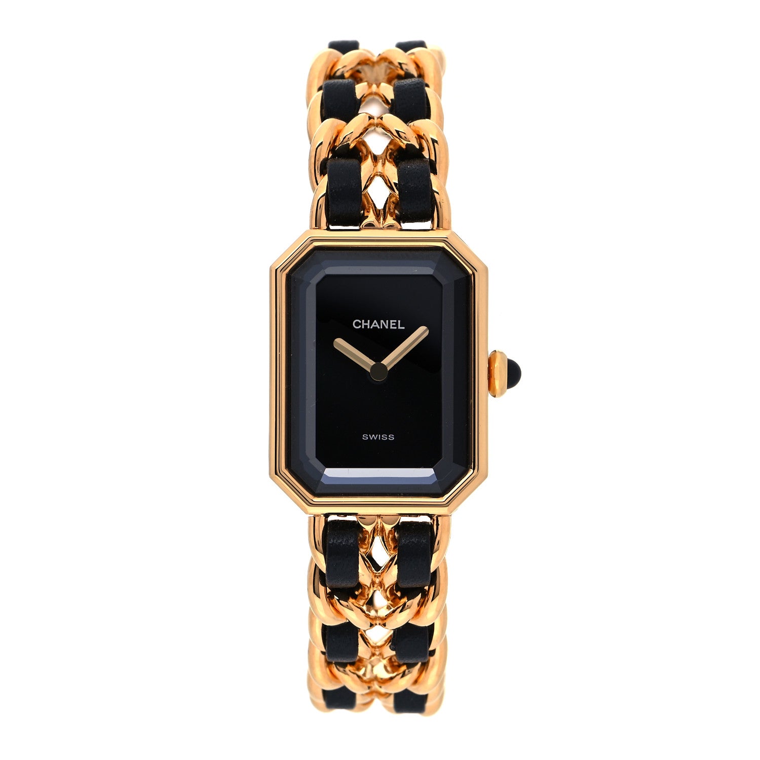 Chanel Stainless Steel Lambskin 20mm Chain Premiere Quartz Watch Gold L 1 of 4