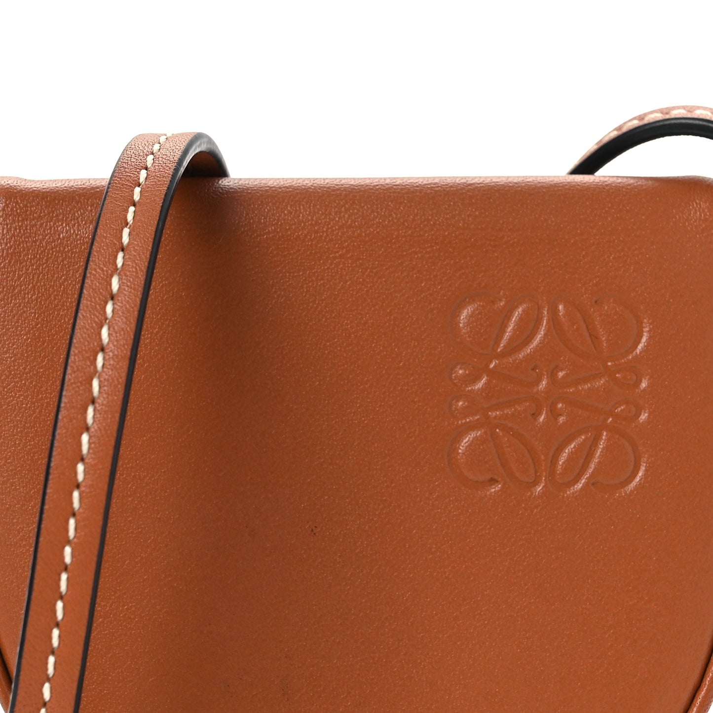 Soft Calfskin Mini Heel Pouch Tan