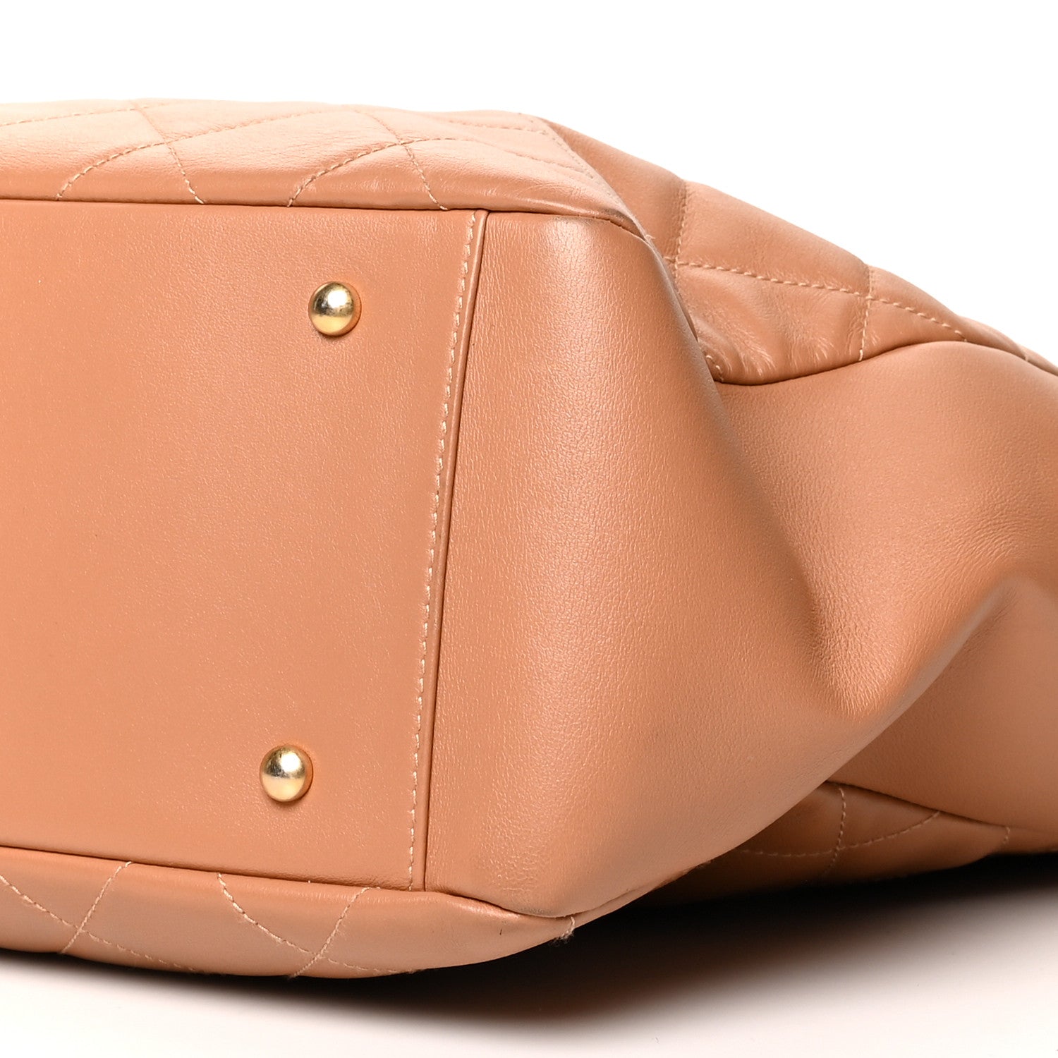 Chanel Lambskin Shopping Tote Camel 9 of 11