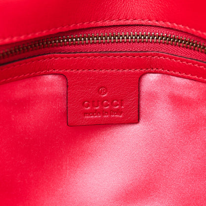 Gucci Jacquard Matelasse Floral Medium GG Marmont Shoulder Bag Red 6 of 15