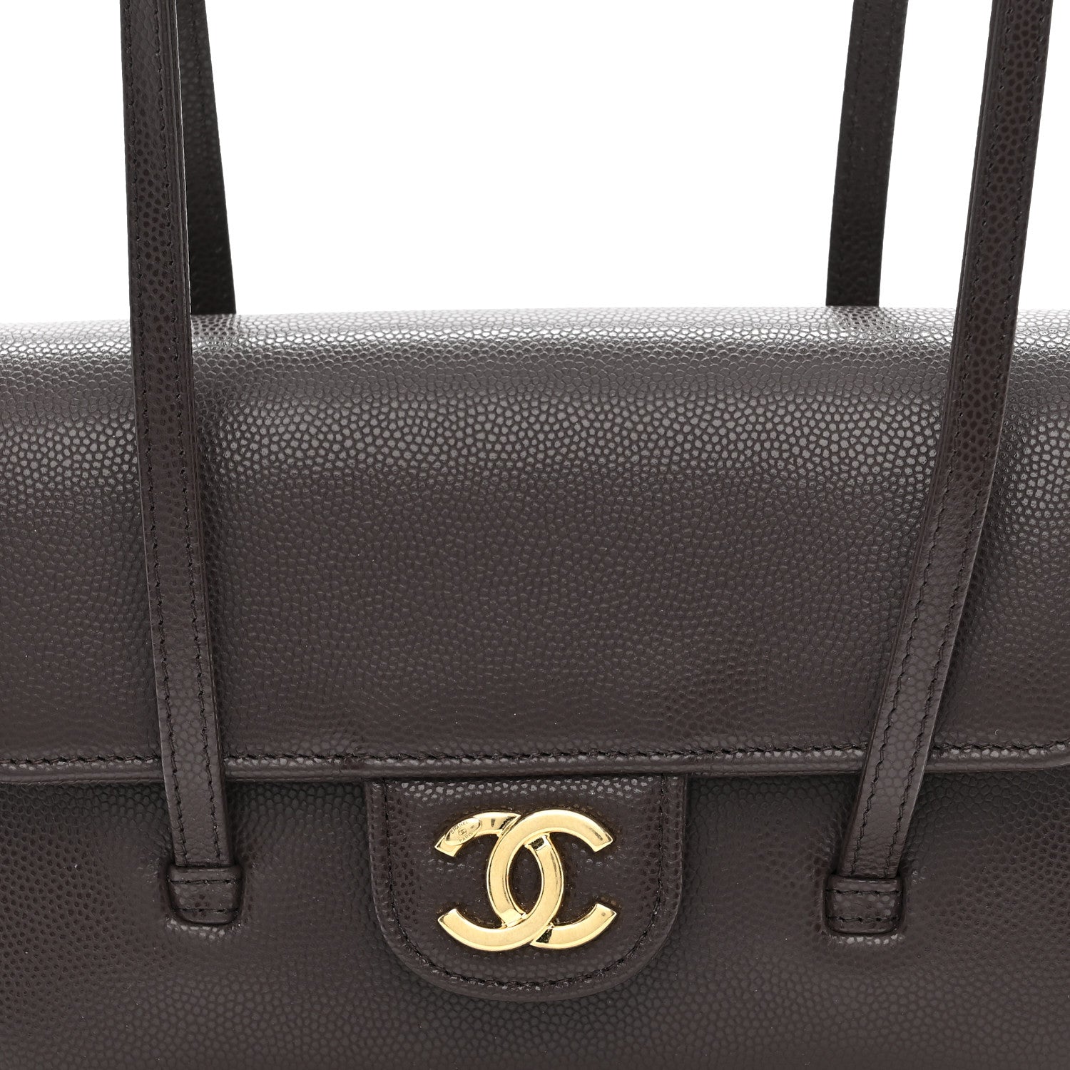Chanel Shiny Caviar Mini Preppy Coco Shoulder Bag Dark Brown 8 of 11