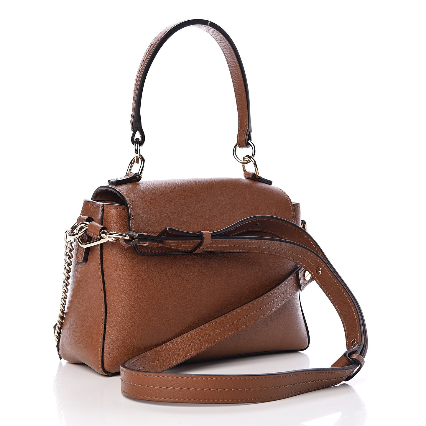 Calfskin Mini Faye Day Shoulder Bag Tan