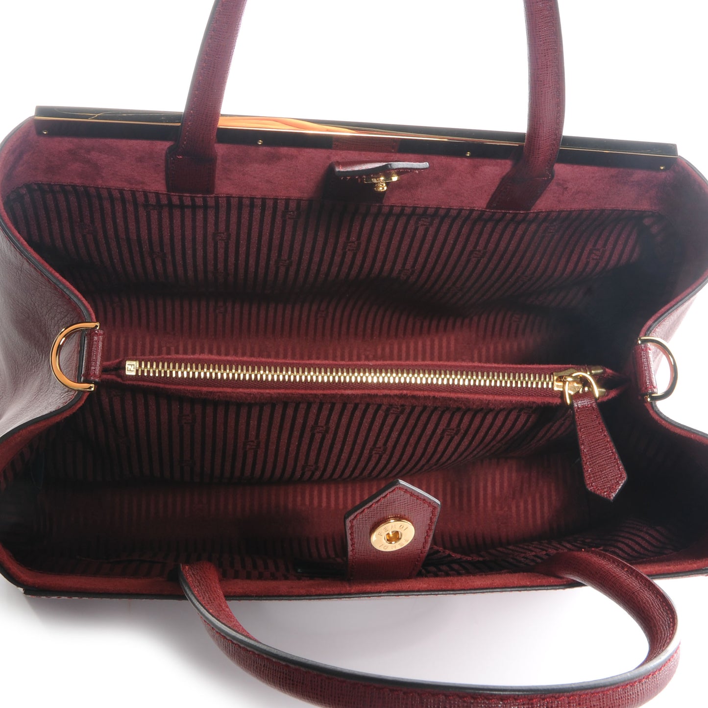 Vitello Elite Regular 2Jours Tote Rosso Scuro Ciliegia