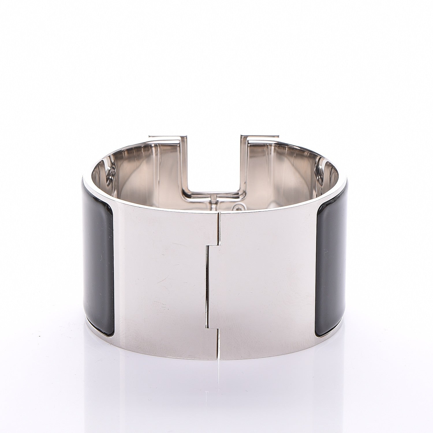 Hermes Enamel Extra Wide Clic Clac H Bracelet PM Black 6 of 7