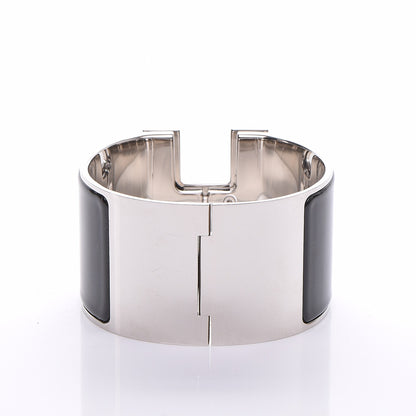 Hermes Enamel Extra Wide Clic Clac H Bracelet PM Black 6 of 7