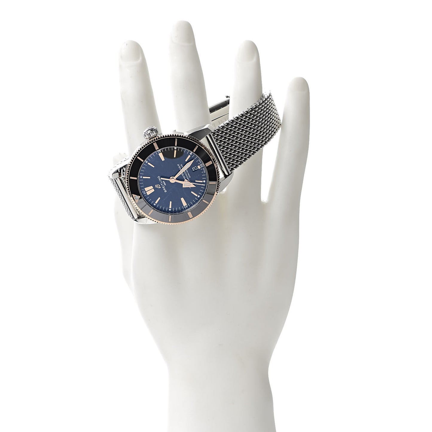 Stainless Steel 18K Rose Gold 44mm Superocean Heritage II B20 Automatic Watch Volcano Black UB2030