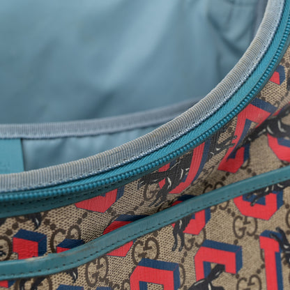 Gucci GG Supreme Monogram Gucci Wolf Diaper Bag Beige Red 15 of 23